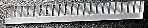 20-up bar of 4CH V-grooves with 8° side facet